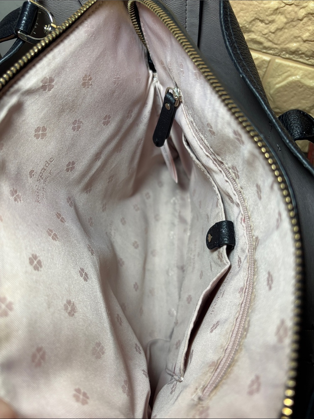 kate spade Black Pebble Leather Tote with Heart Charm - Picture 11 of 17